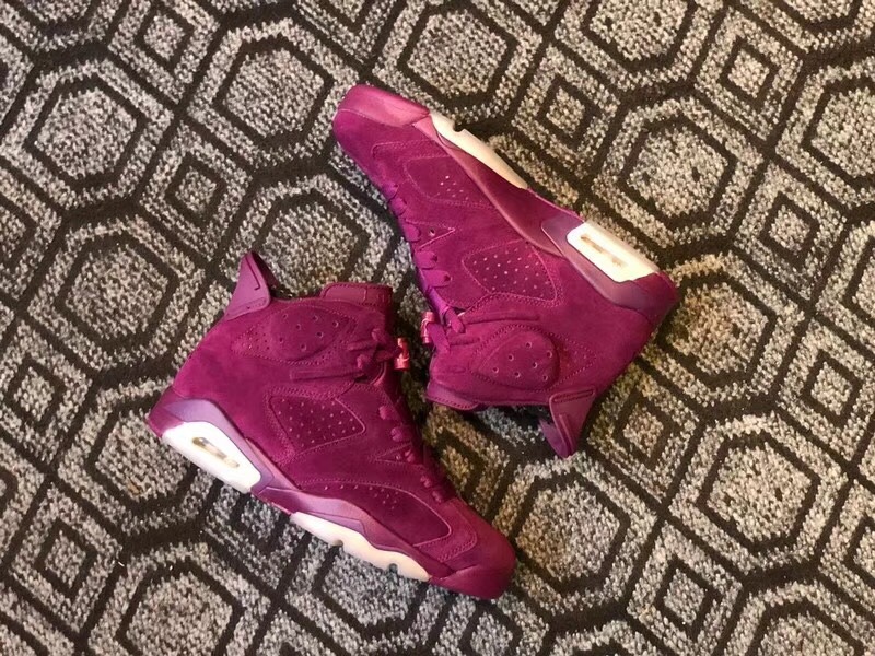 New Air Jordan 6 Bordeaux Burgundy Shoes